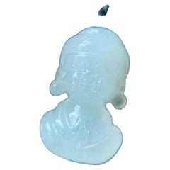 Natural Myanmar Buddha Icy Jadeite Jade Pendant
