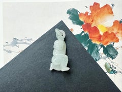 Natural Myanmar Fortune Child Jade Loose Stone, Pendant