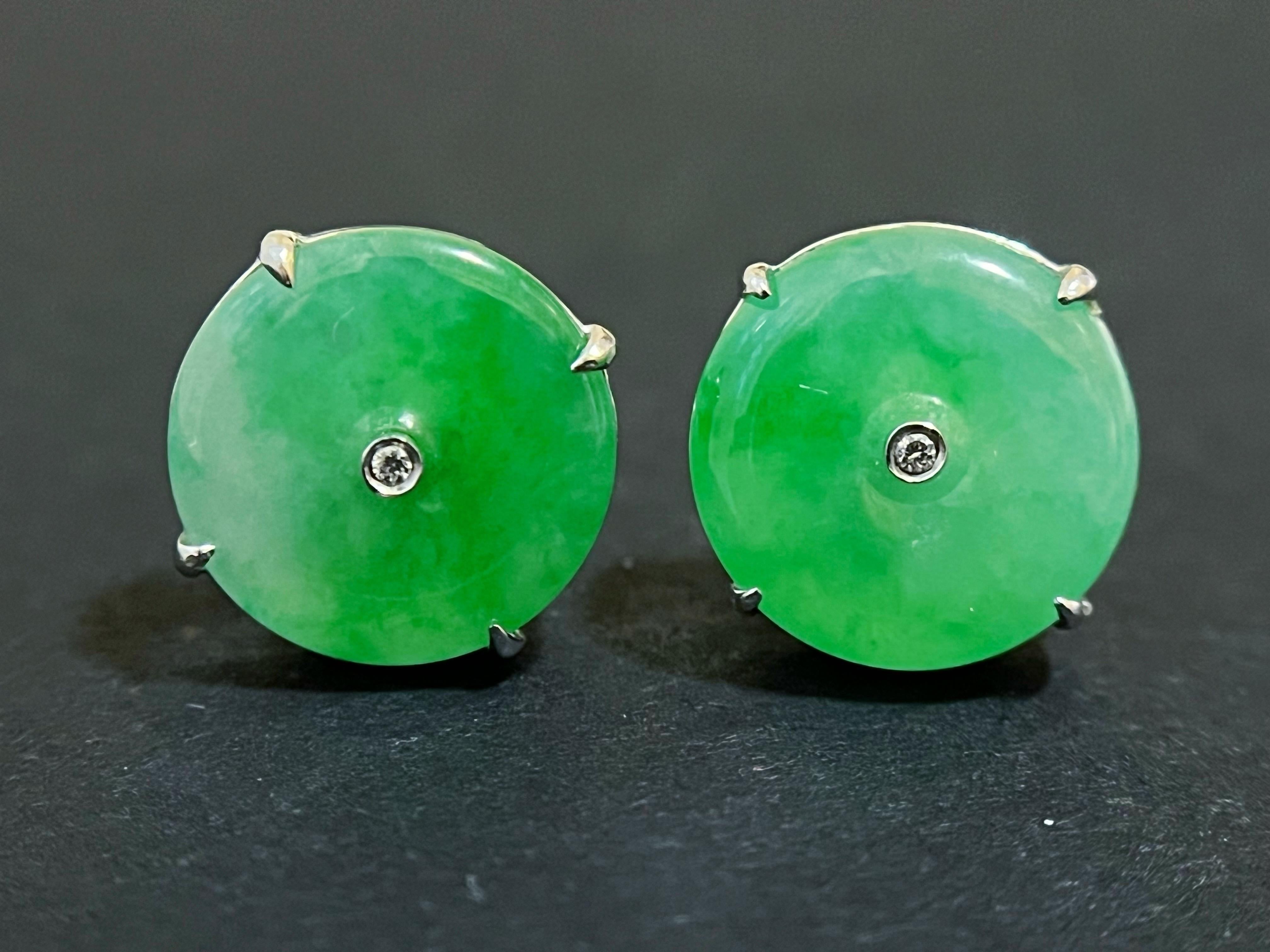 jadeite stud earrings