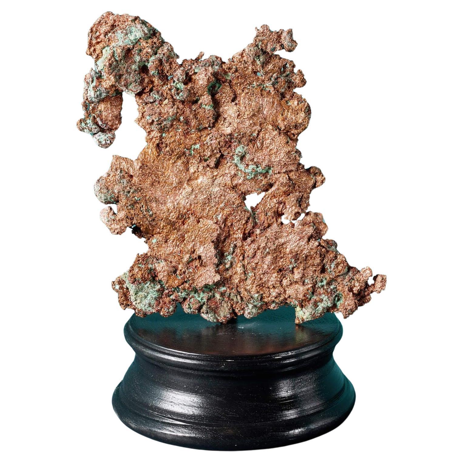 Specimen naturale di minerale di rame nativo
