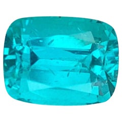 Pierre naturelle d'Apatite bleu néon : 2.50 Carat Cushion Cut December Birthstone