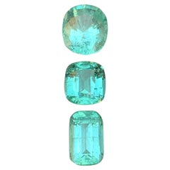 Natural Neon Green Tourmaline 5.35 Carat Oval Cushion Cut Loose Gemstones Parcel