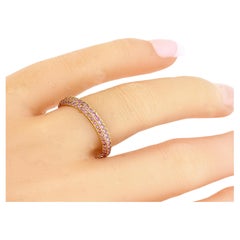 Natural, not lab grown, Fancy Vivid Pink Diamond Band, by Pierre/Famille