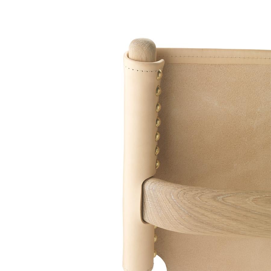 Natural Oak and Natural Leather Saxe Chair by Lassen 4