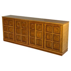 Natural oak brutalist sideboard
