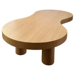 Natural Oak Coffee Table In the Style of Jean Royere