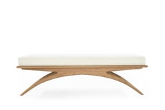 Natural Oak Convex Bench by Stamford Modern