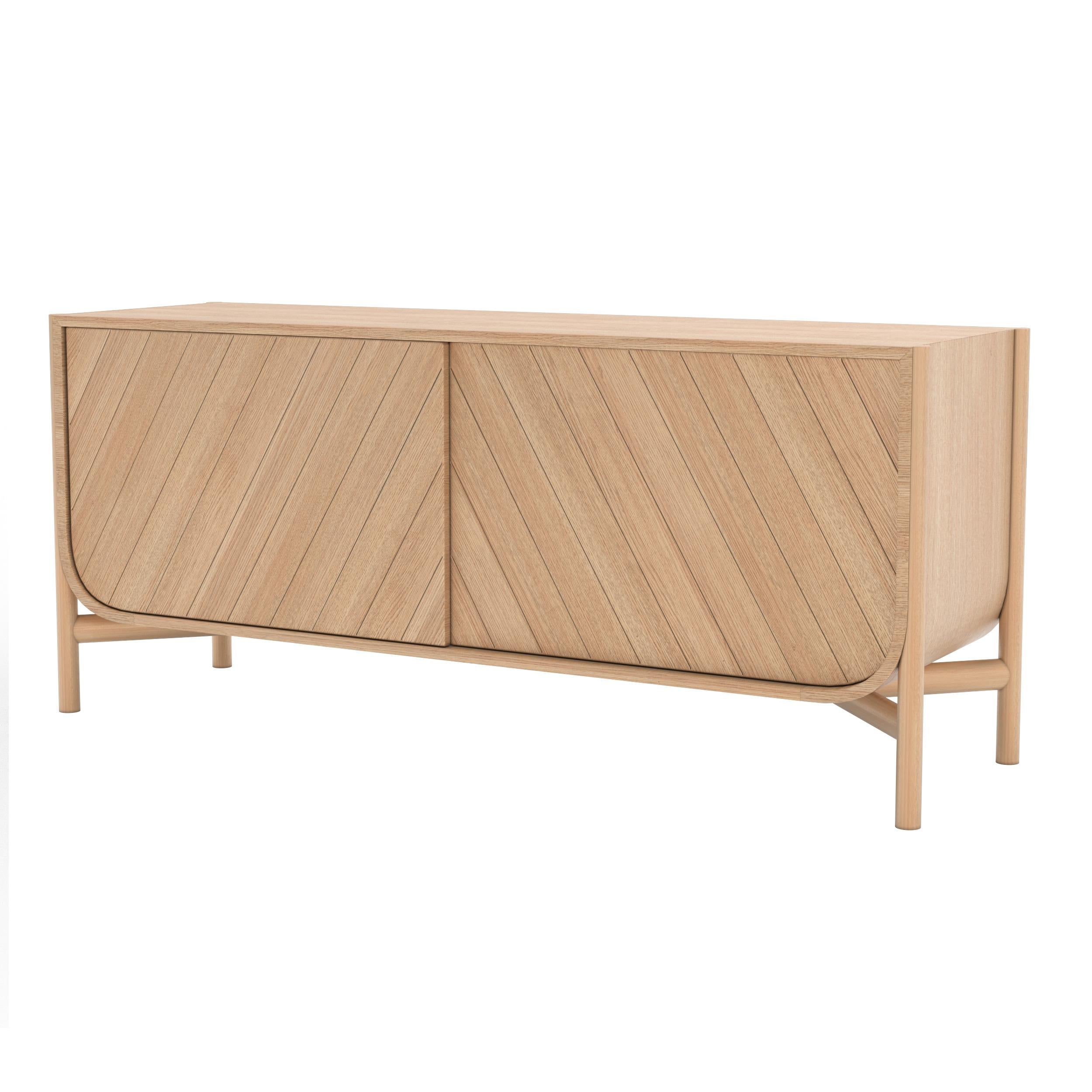 Post-Modern Natural Oak Marius Sideboard by HARTO For Sale