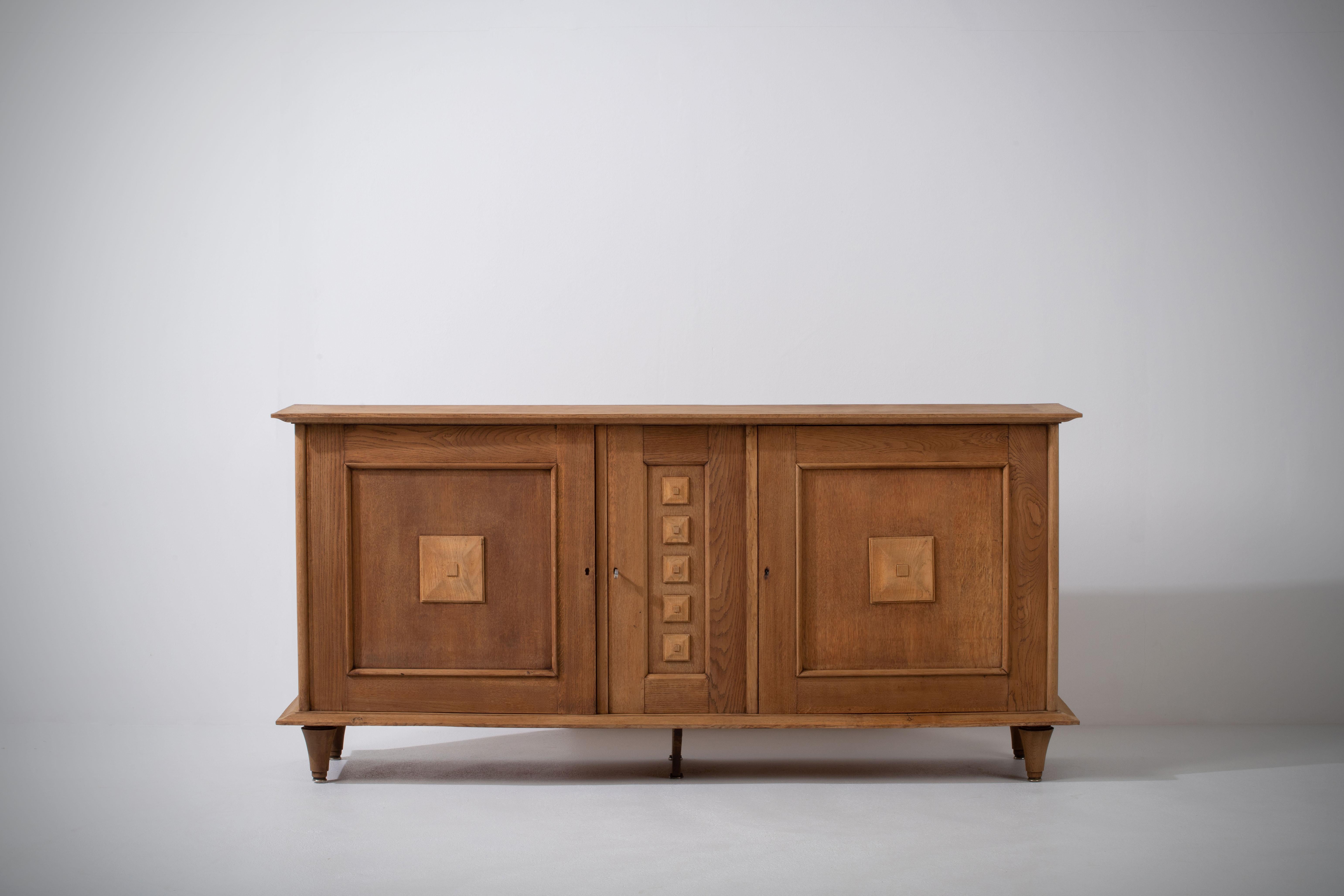 Sideboard aus Eiche Natur, Frankreich, 1940 2