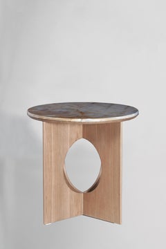 Natural Oak & Sky Blue Arbol Dining Table by Studio Mohs