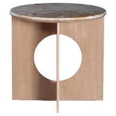 Tavolo da pranzo Arbol in Oak Natural e Sky Blue di Studio Mohs