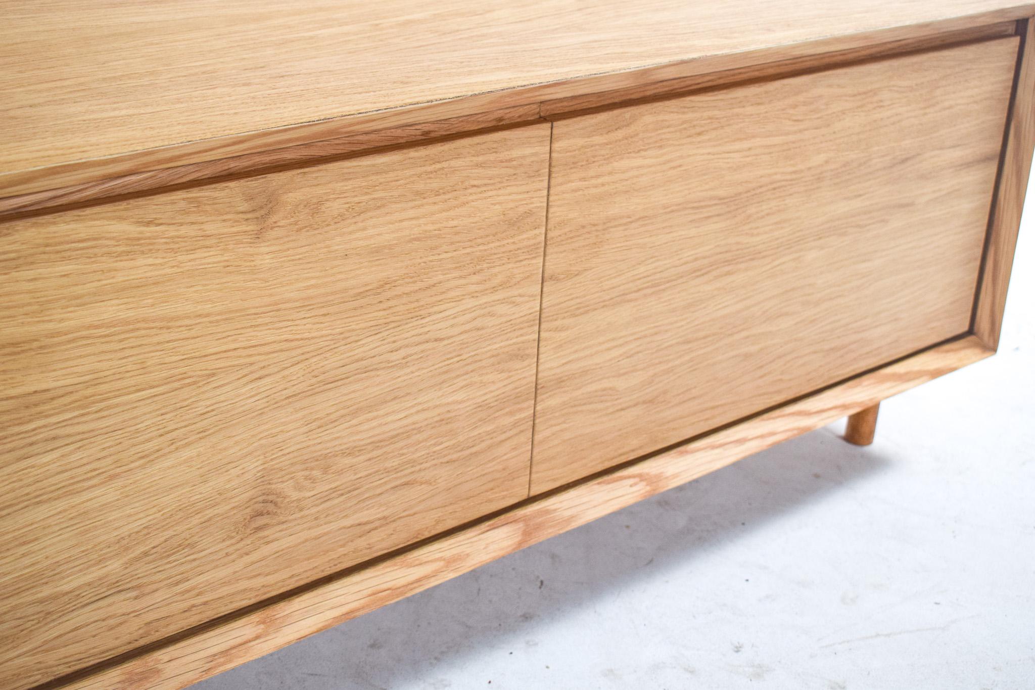 Natural Oak Sliding Door Sideboard Model A2 By Dust Wood For Sale 7