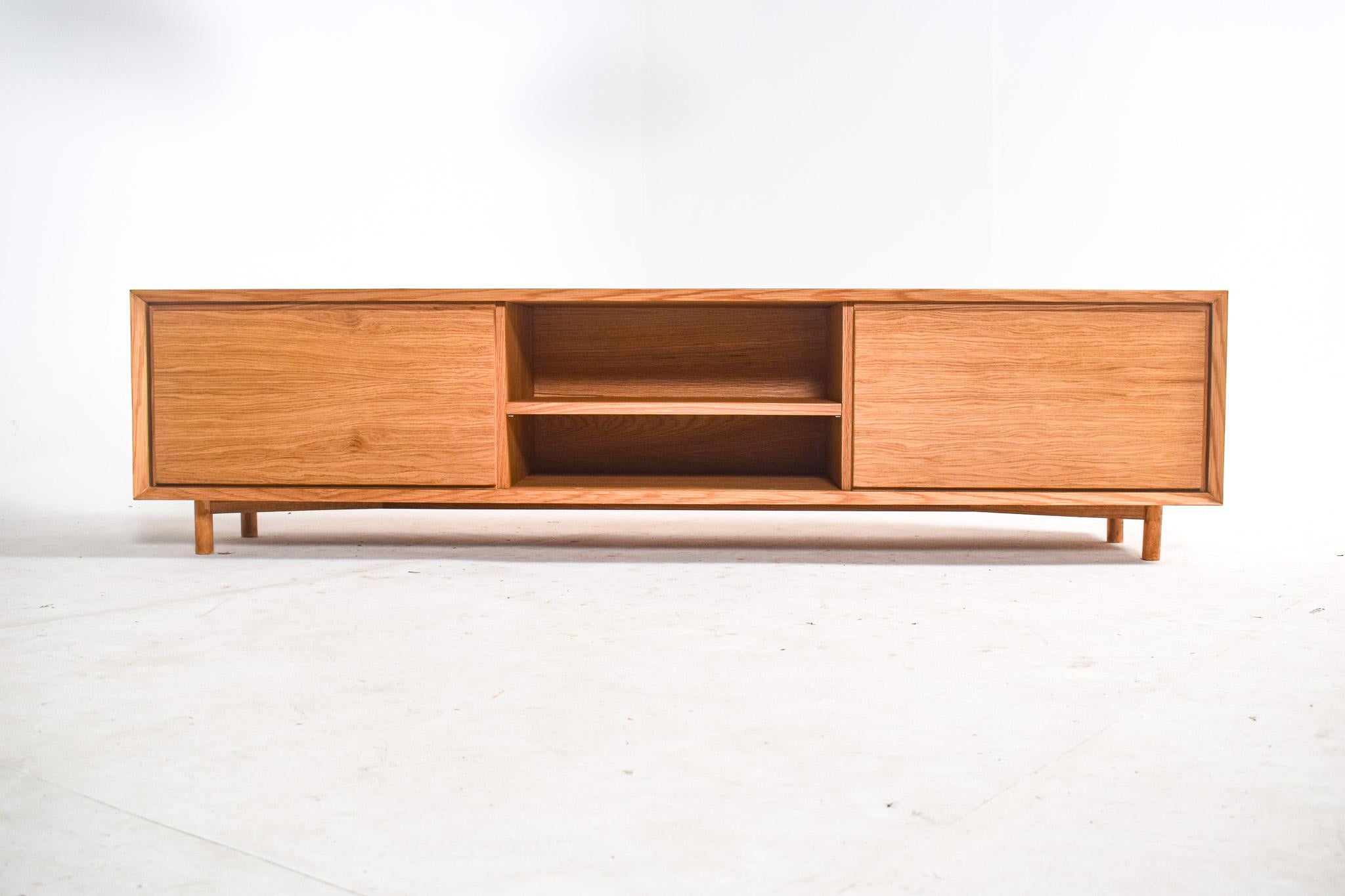 Natural Oak Sliding Door Sideboard Model A2 By Dust Wood For Sale 9