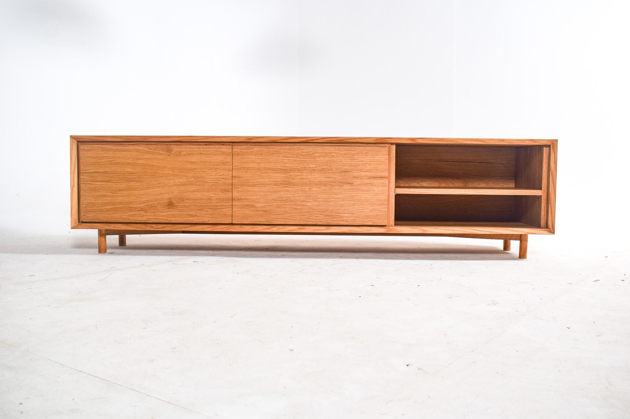 Natural Oak Sliding Door Sideboard Model A2 By Dust Wood For Sale 10