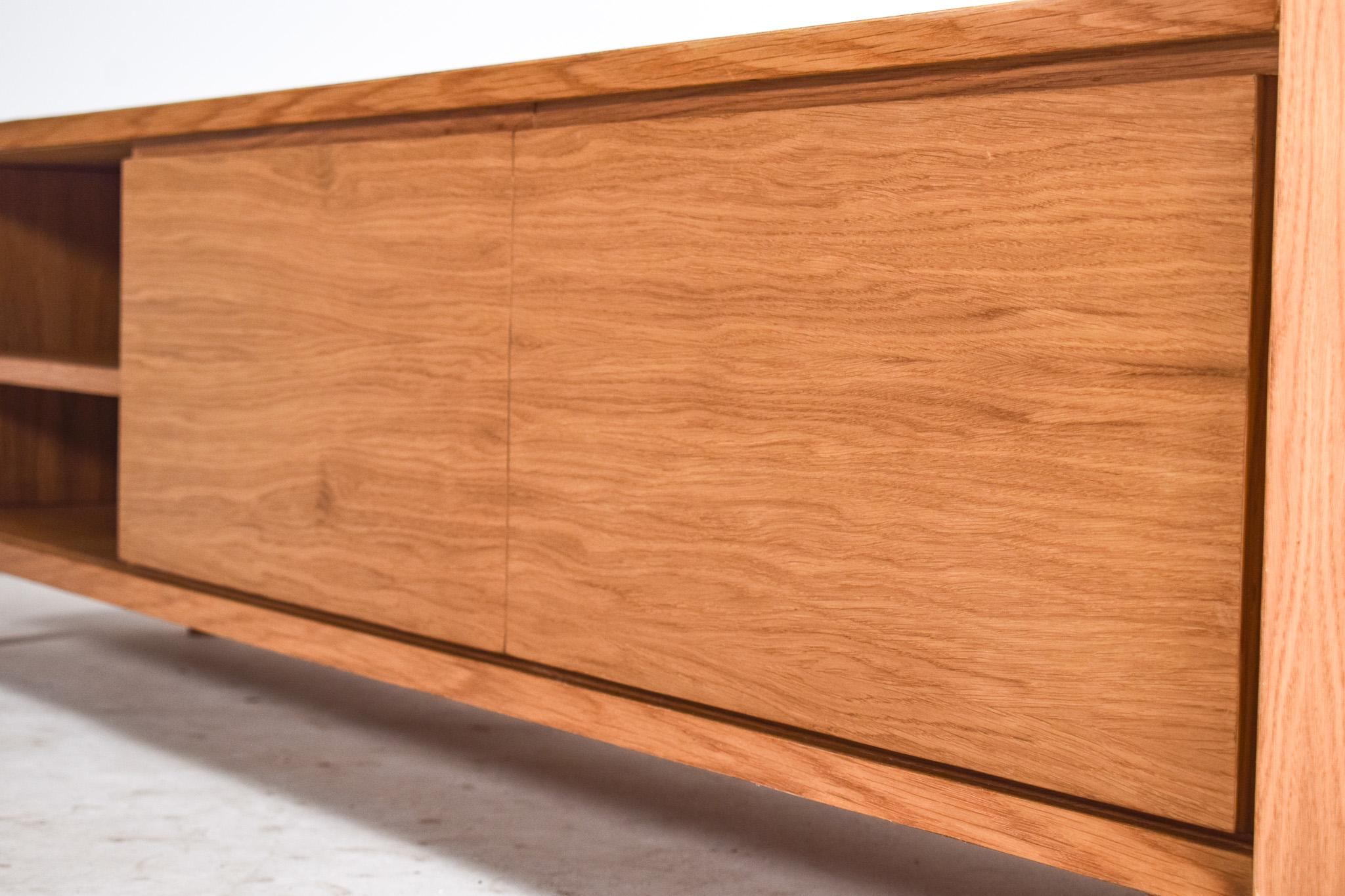 Natural Oak Sliding Door Sideboard Model A2 By Dust Wood For Sale 1