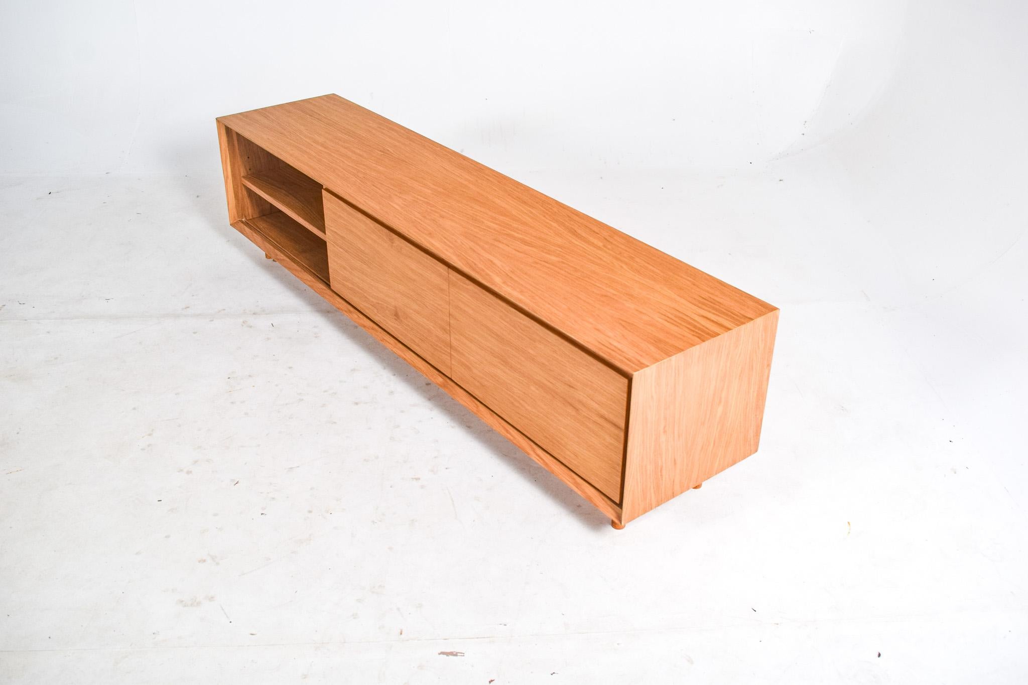 Natural Oak Sliding Door Sideboard Model A2 By Dust Wood For Sale 3