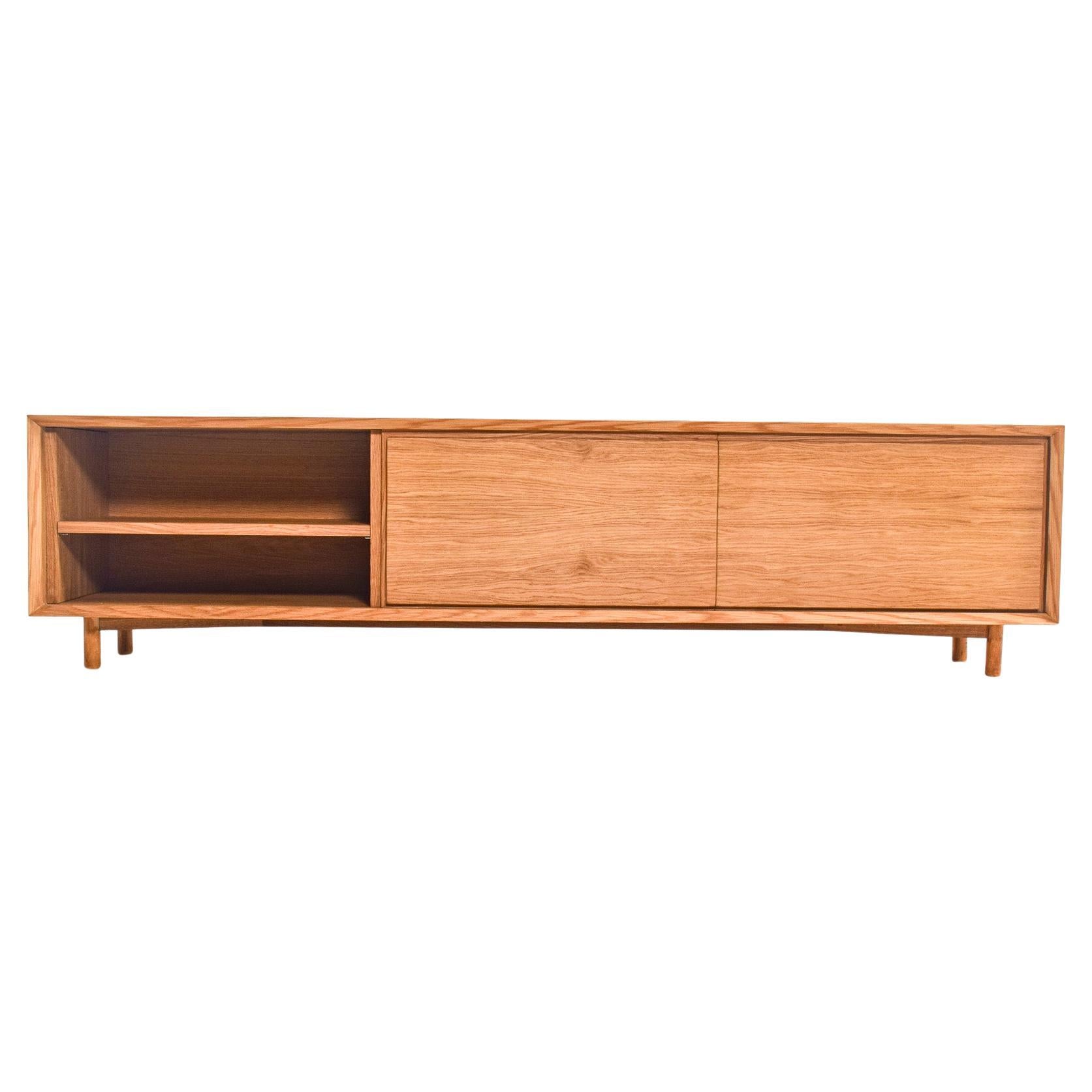 Natural Oak Sliding Door Sideboard Model A2 By Dust Wood