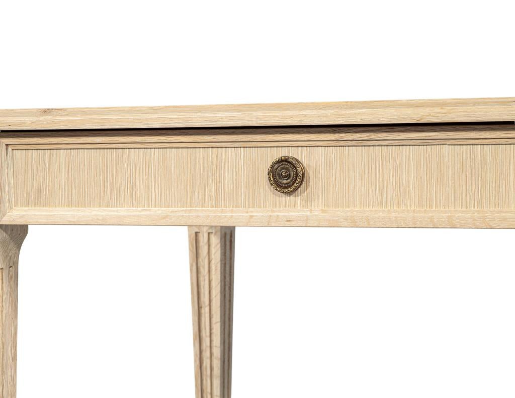 Natural Oak Writing Desk Louis XVI Inspired in vendita 3