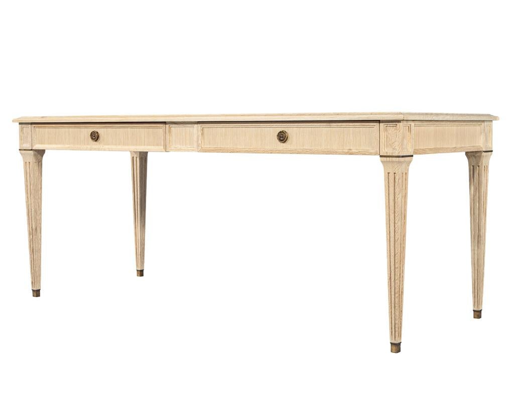 Natural Oak Writing Desk Louis XVI Inspired in vendita 6