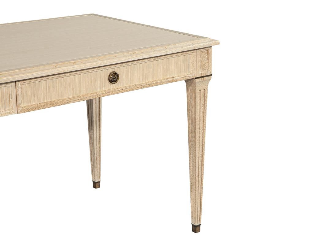 Natural Oak Writing Desk Louis XVI Inspired in vendita 9