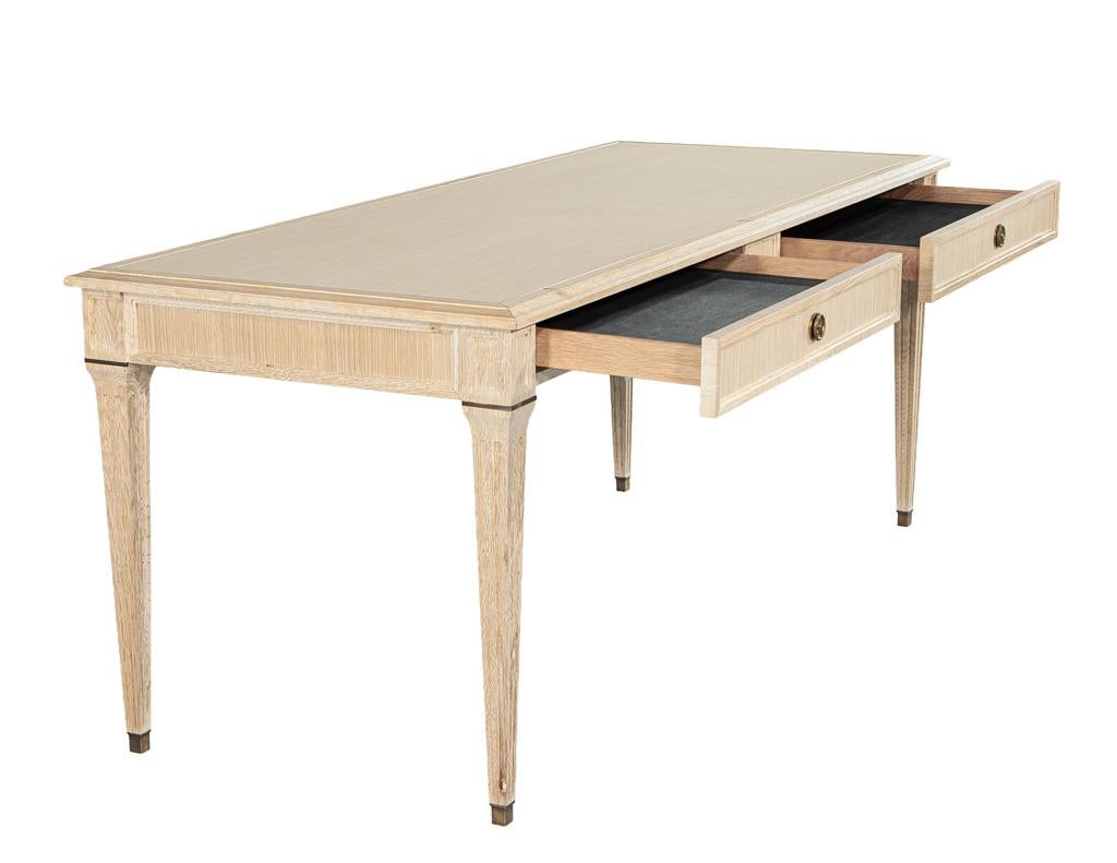 Natural Oak Writing Desk Louis XVI Inspired In condizioni Nuovo in vendita a North York, ON