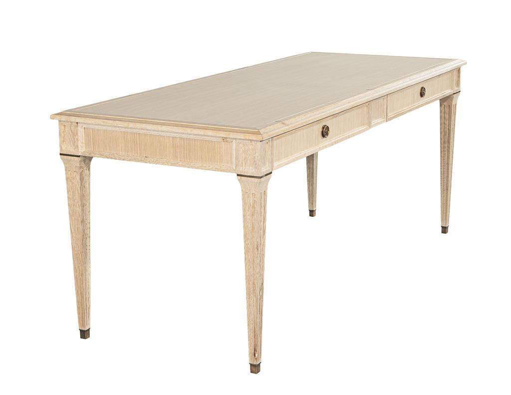XXI secolo e contemporaneo Natural Oak Writing Desk Louis XVI Inspired in vendita