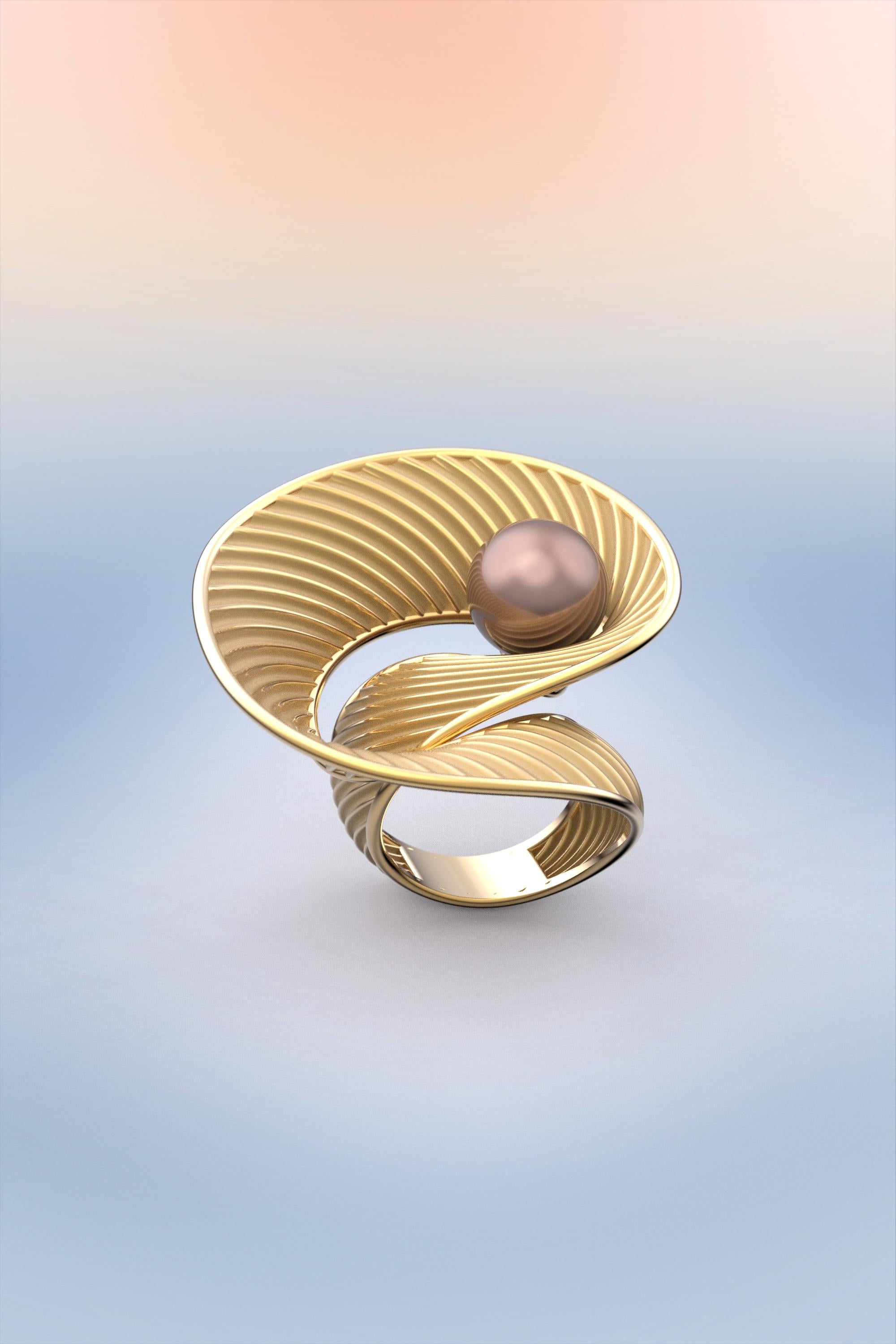 in vendita:  Anello con perla viola naturale dei mari del sud dell'Oceania Made in Italy di Oltremare Gioielli 8