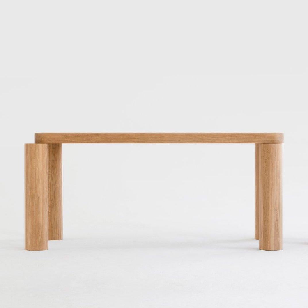 Natural Offset Dining Table by Resident
Dimensions: W 280 x D 120 x H 74 cm
Materials: Solid Oak.


About: 
Founded by Simon James & Scott Bridgens in 2011, Resident is the home of enduring design pieces created for the next generation of conscious