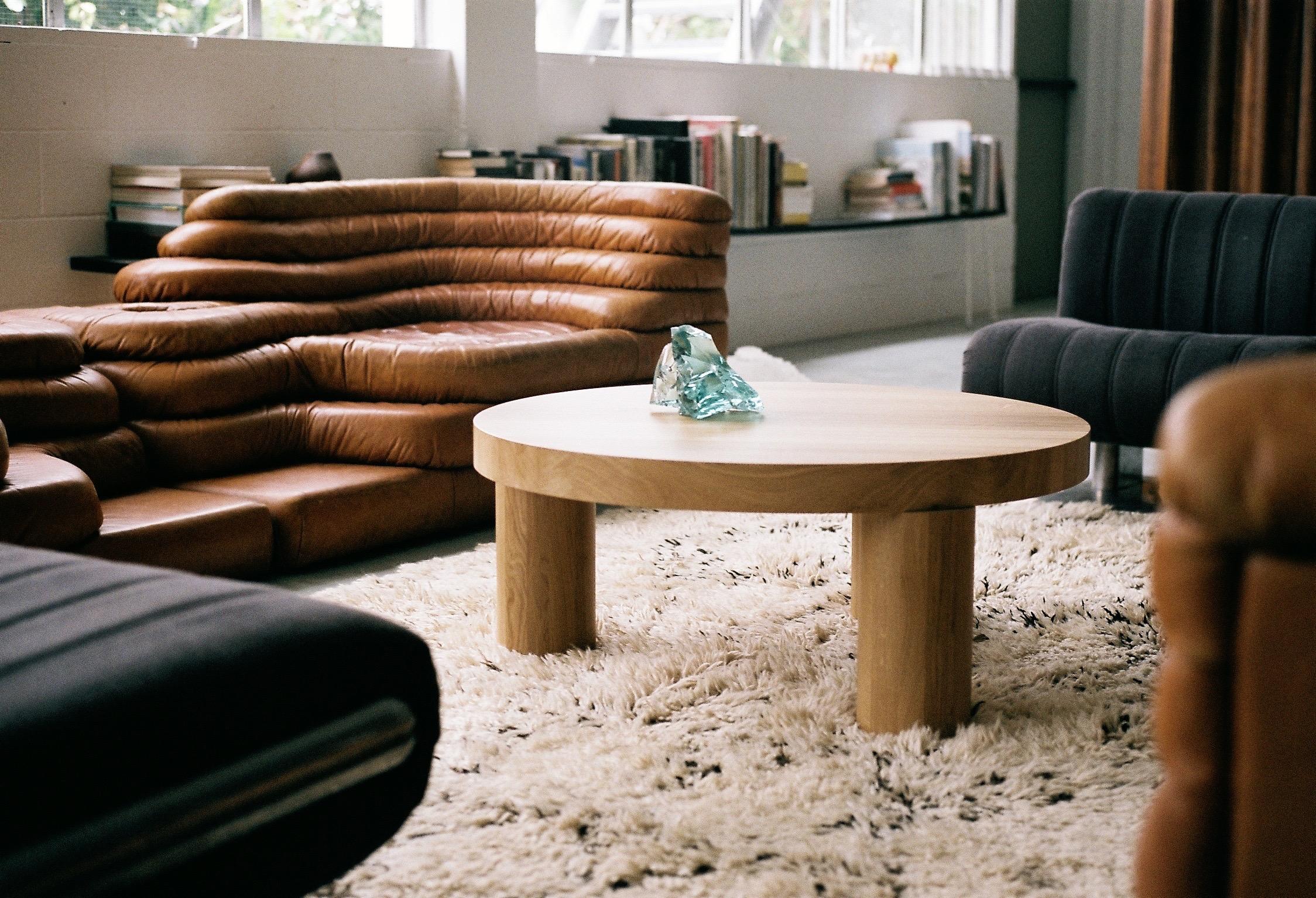Natural Offset Dining Table by Resident In New Condition For Sale In Geneve, CH