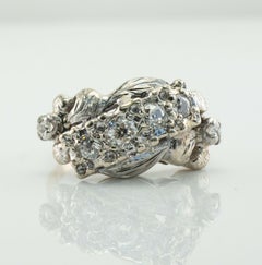 Bague vintage en or 14 carats sertie d'un diamant « Old Mine » naturel