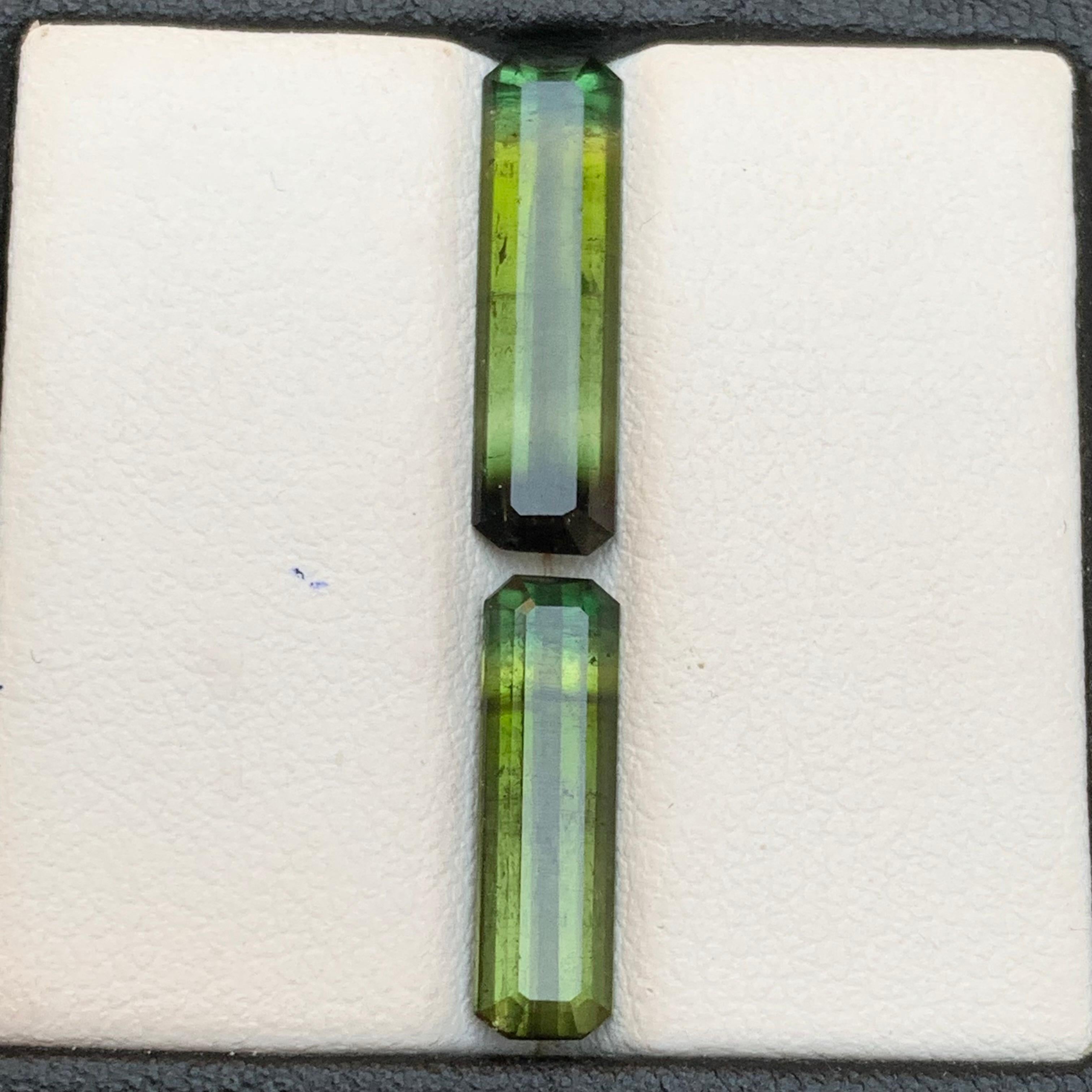 Natürlicher Olivgrüner Bicolor Turmalin 5,39 Ct Smaragdschliff Lose Edelsteine im Angebot 2