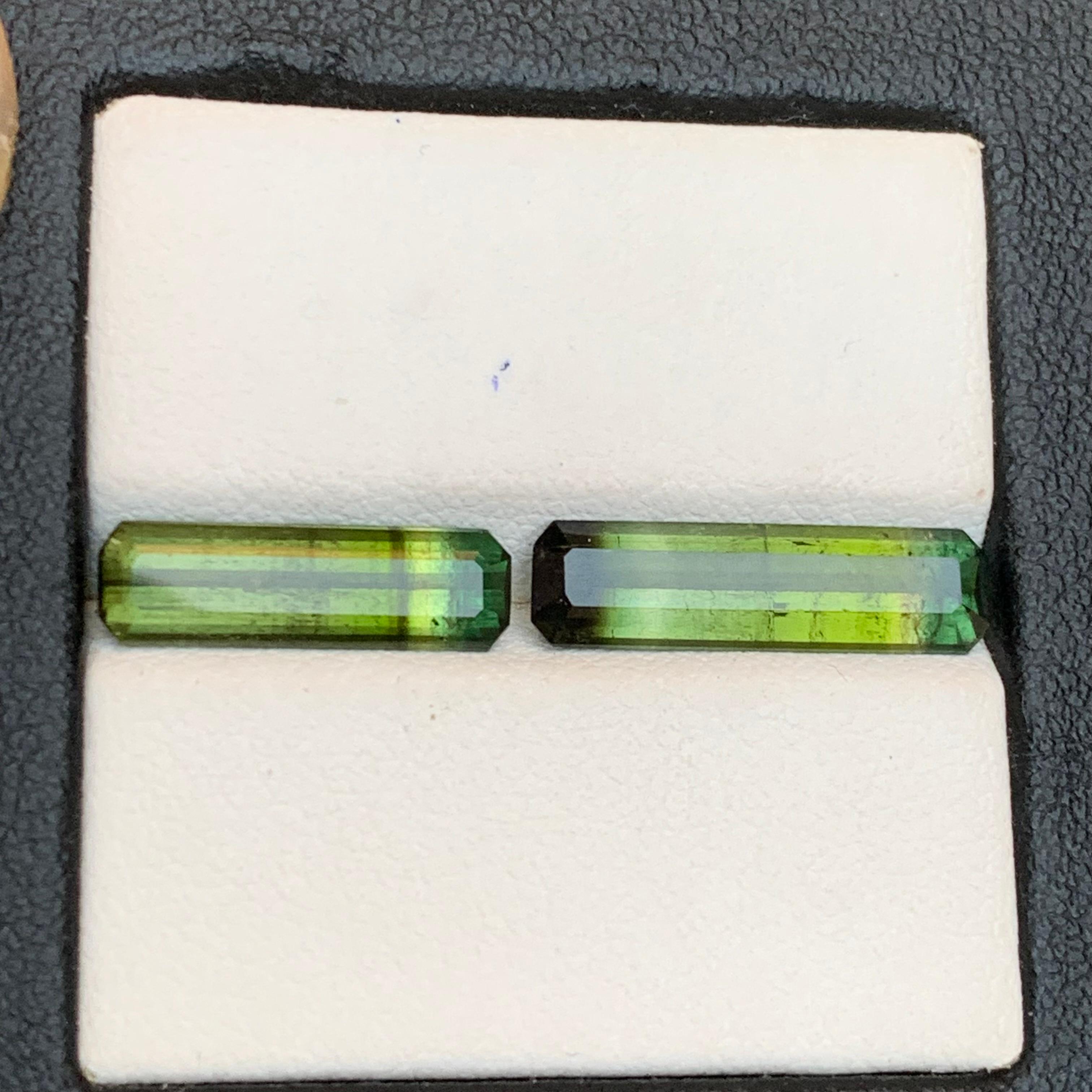 Natürlicher Olivgrüner Bicolor Turmalin 5,39 Ct Smaragdschliff Lose Edelsteine im Angebot 3