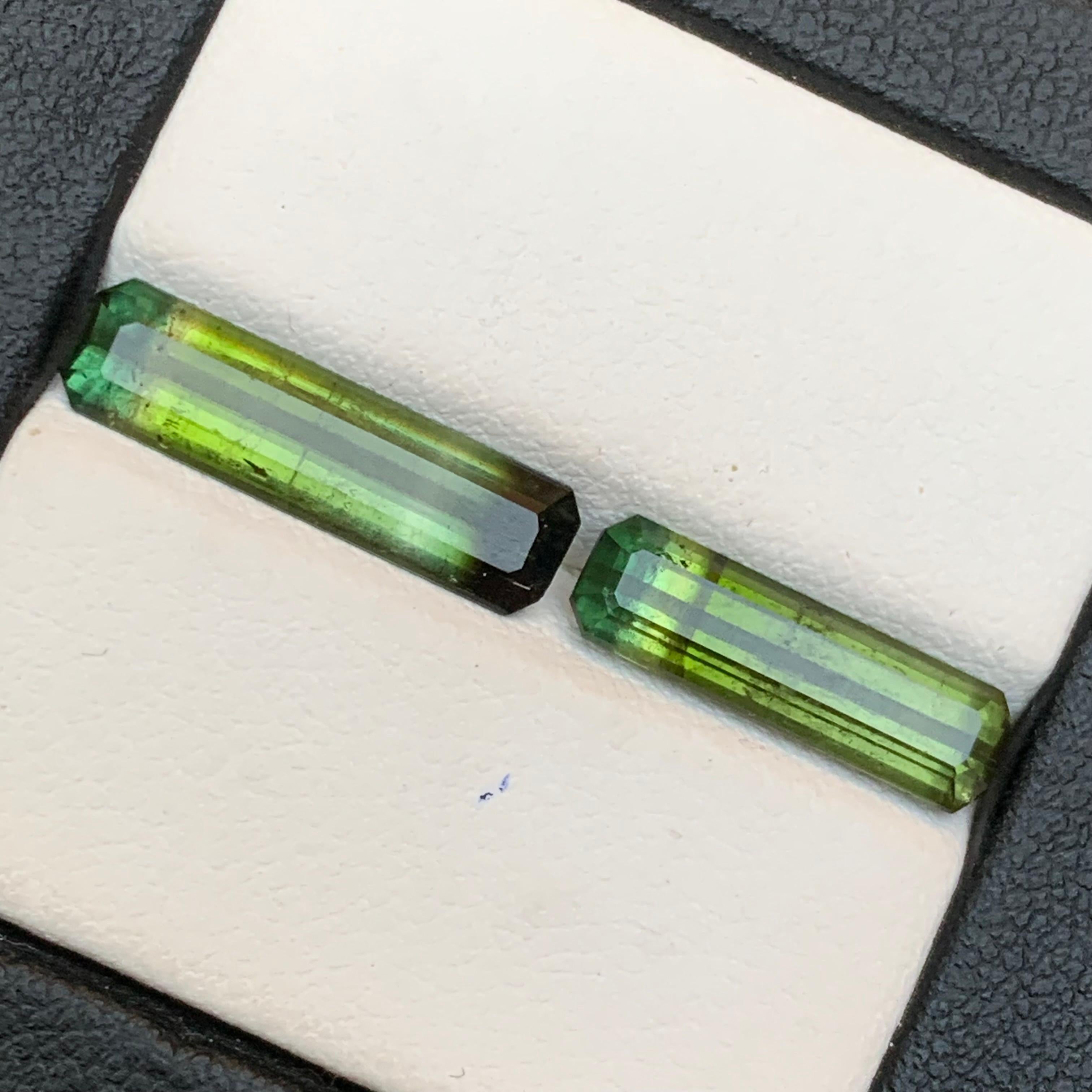 Natürlicher Olivgrüner Bicolor Turmalin 5,39 Ct Smaragdschliff Lose Edelsteine im Angebot 4