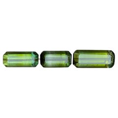 Natürlicher Olivgrüner Turmalin 6.46 Ct Smaragdschliff Loser Edelstein für Schmuck