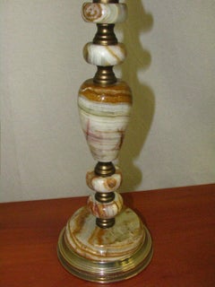 Natural Onyx Desk or Bedside Cabinet Lamp