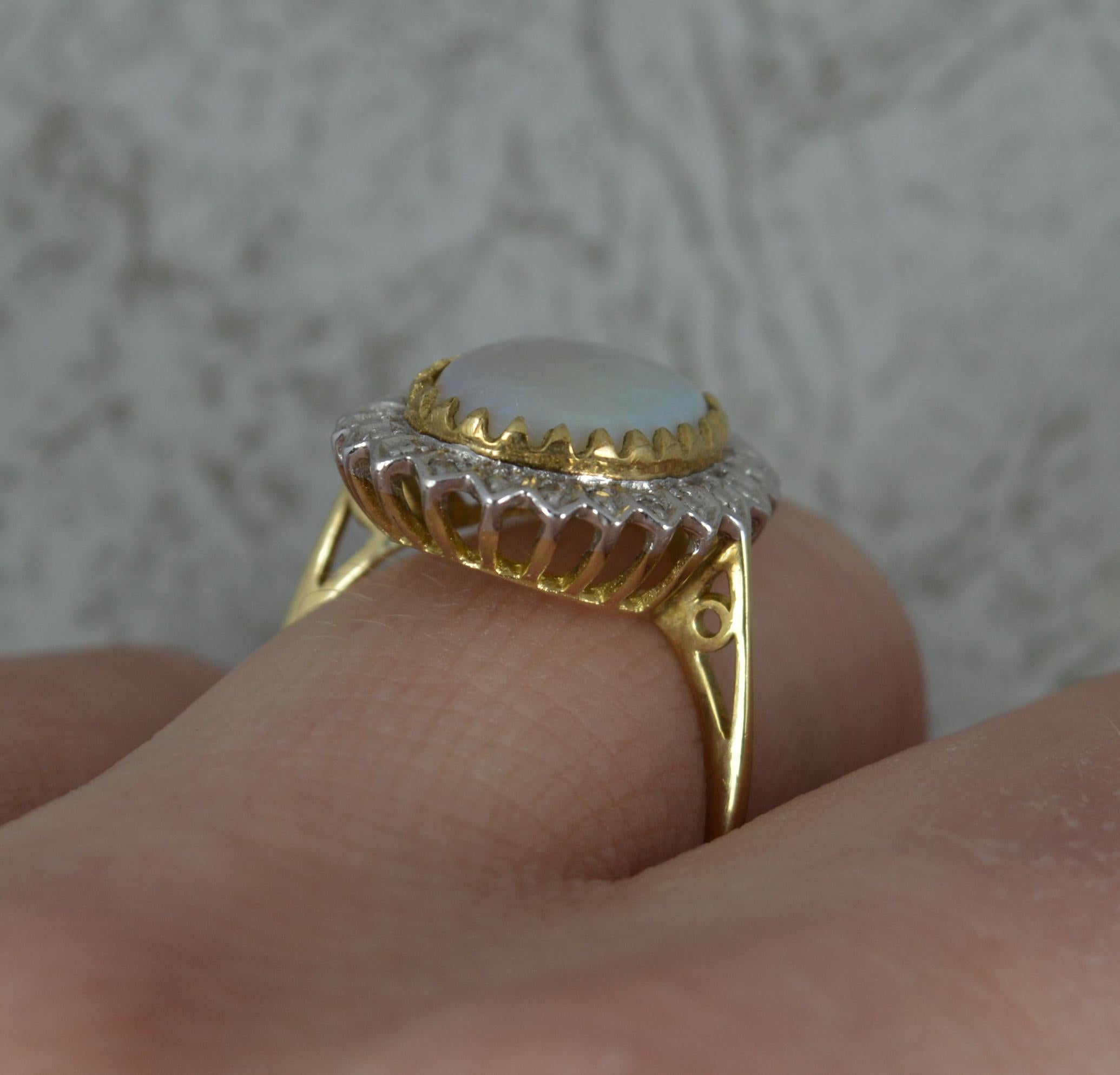 9 carat gold diamond cluster ring