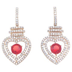 Natural Opal and Diamond Drop earrings