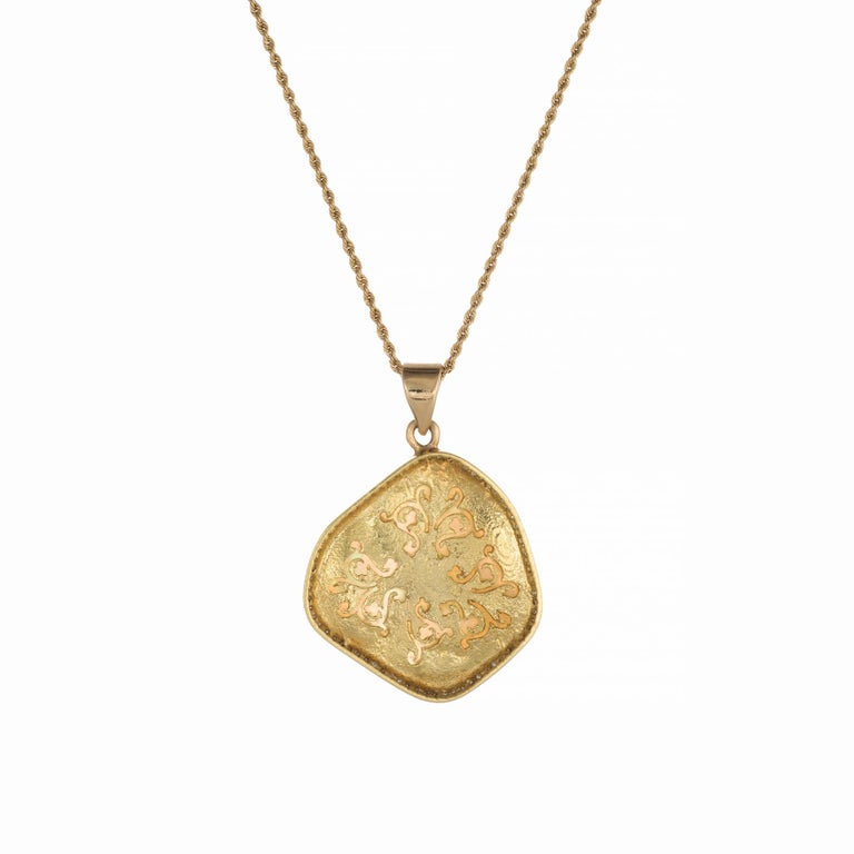 Natural Opal Diamond Pendant Necklace Vintage 18 Karat ...