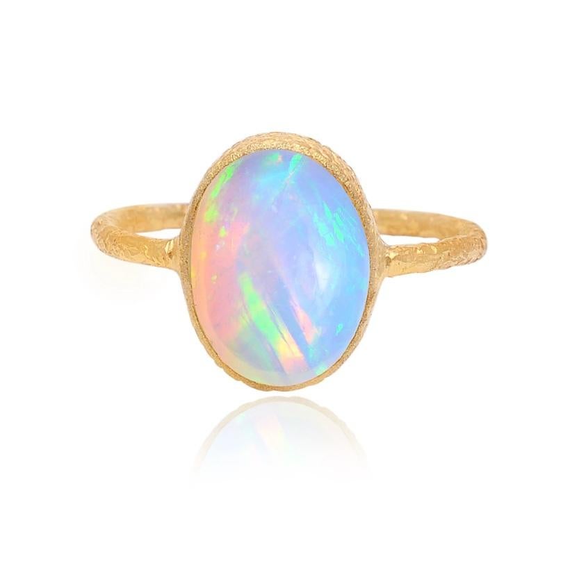 Natural Opal Ring 18K gold In condizioni Nuovo in vendita a jaipur, IN