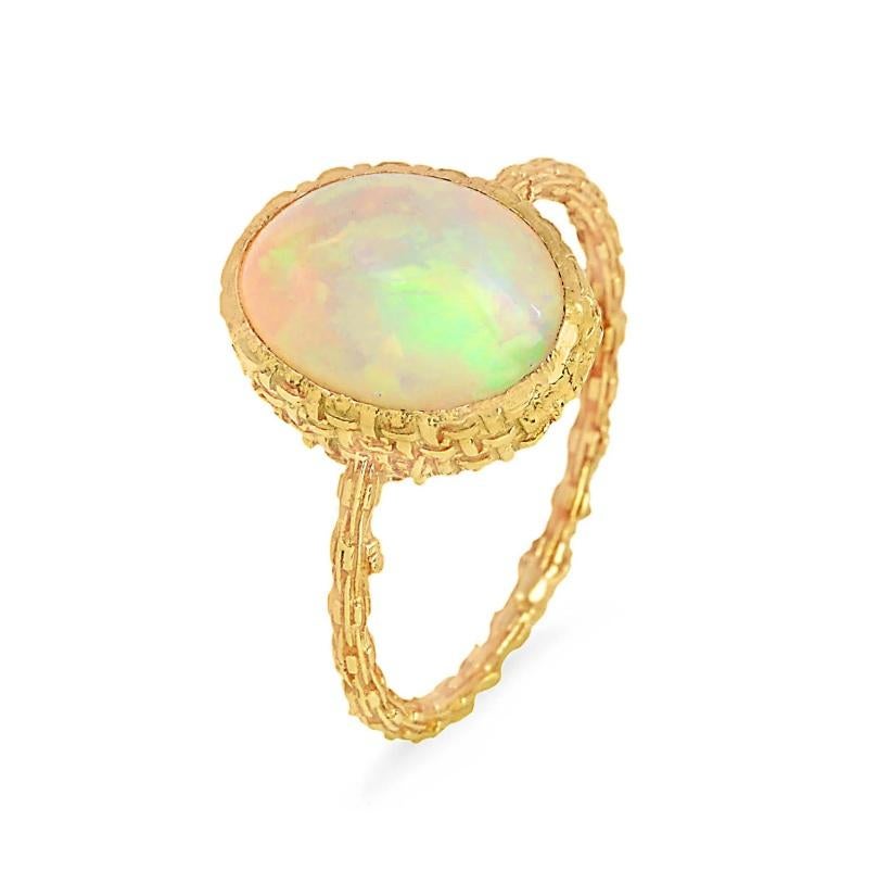 Natural Opal Ring 18K gold en Nuevo estado para la venta en jaipur, IN