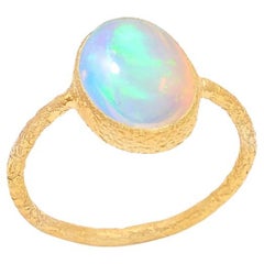 Natural Opal Ring 18K gold