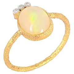 Natural Opal Ring 18K gold