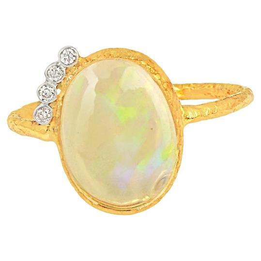 Natural Opal Ring 18K gold
