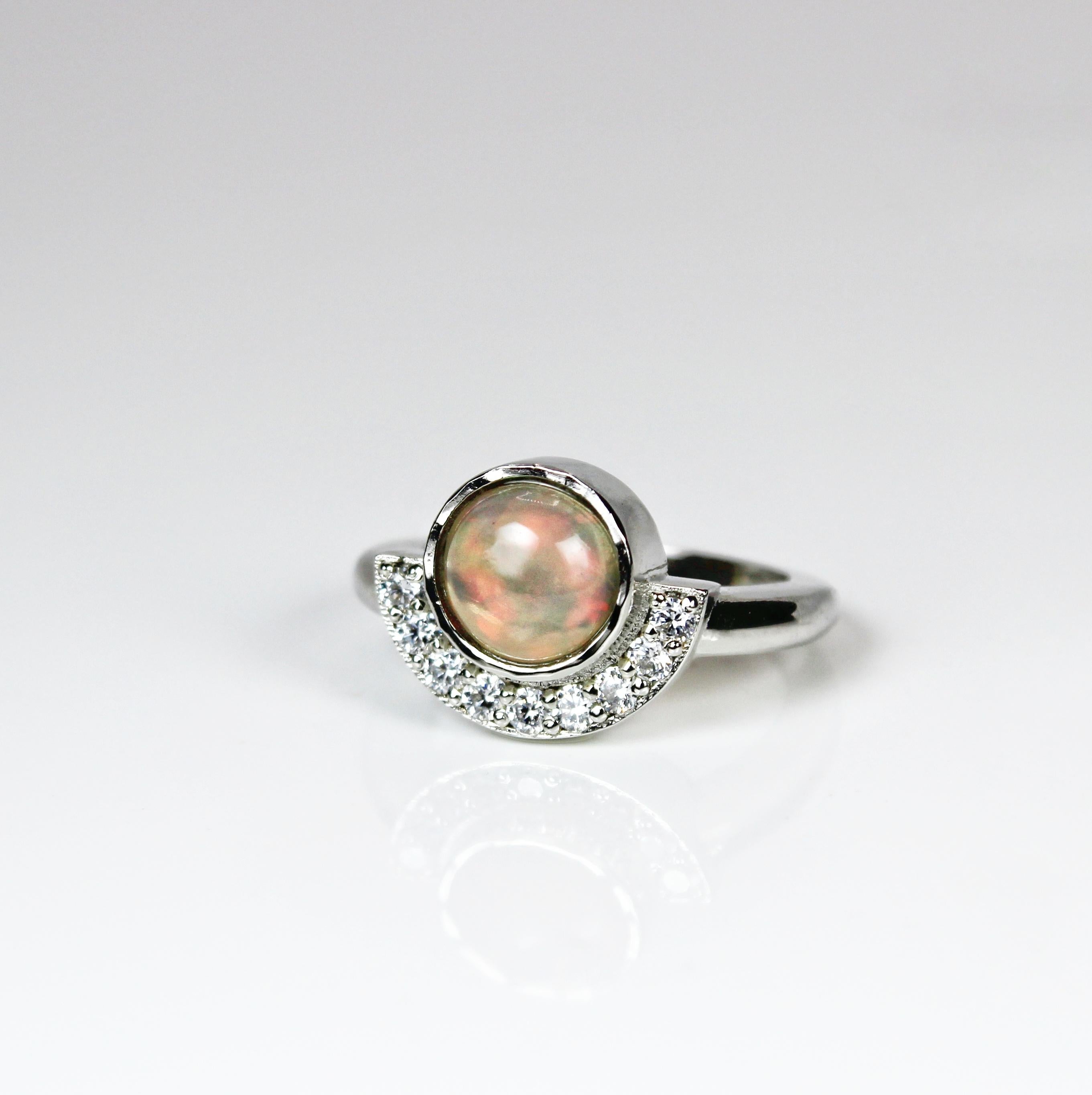 Artisan Natural Opal Ring For Sale