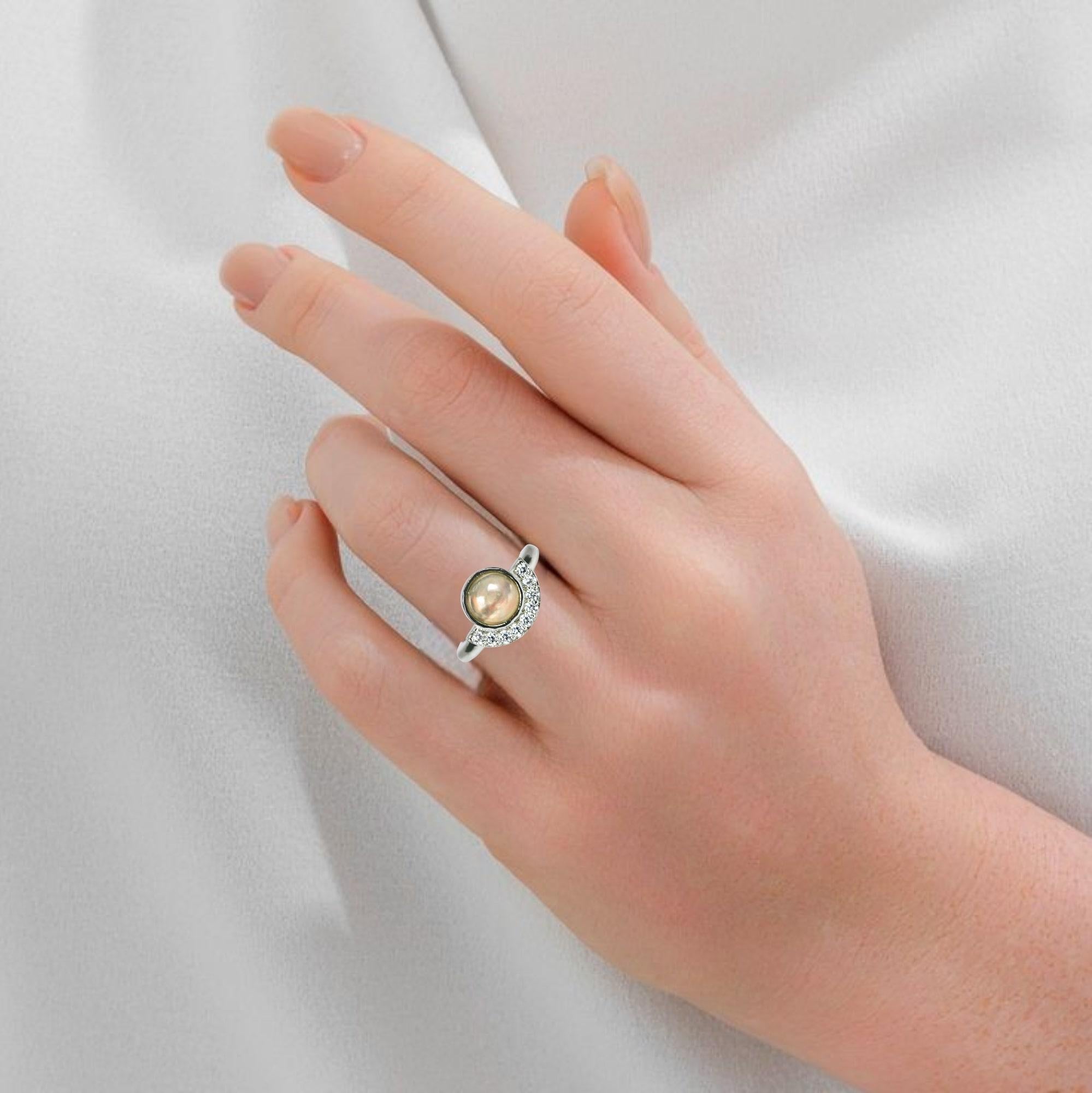 Natürlicher Opal Ring im Zustand „Neu“ im Angebot in Vadgam, GJ