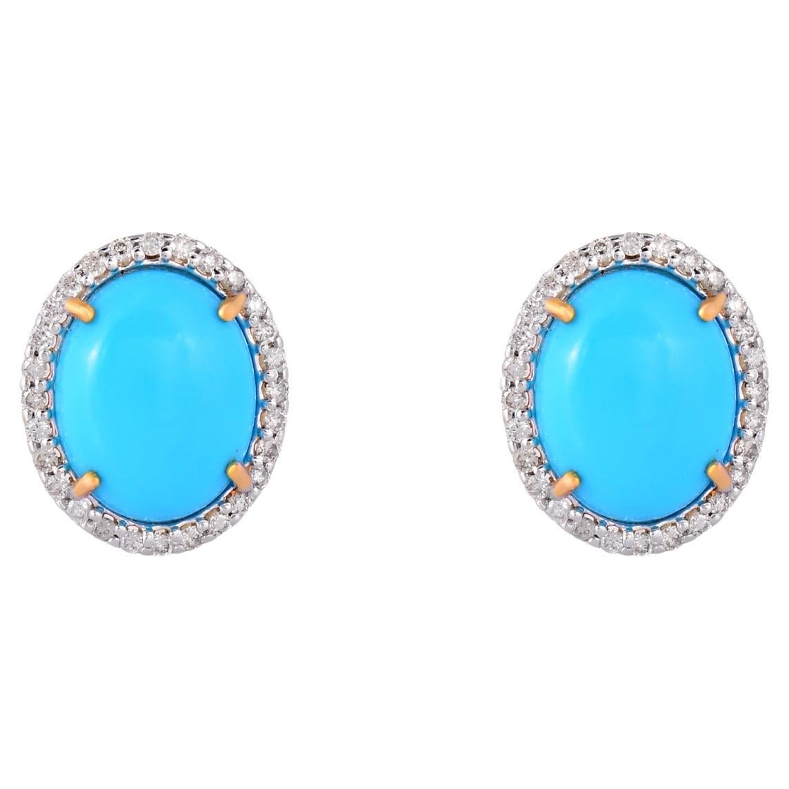 Natural Opal Studs 14K For Sale