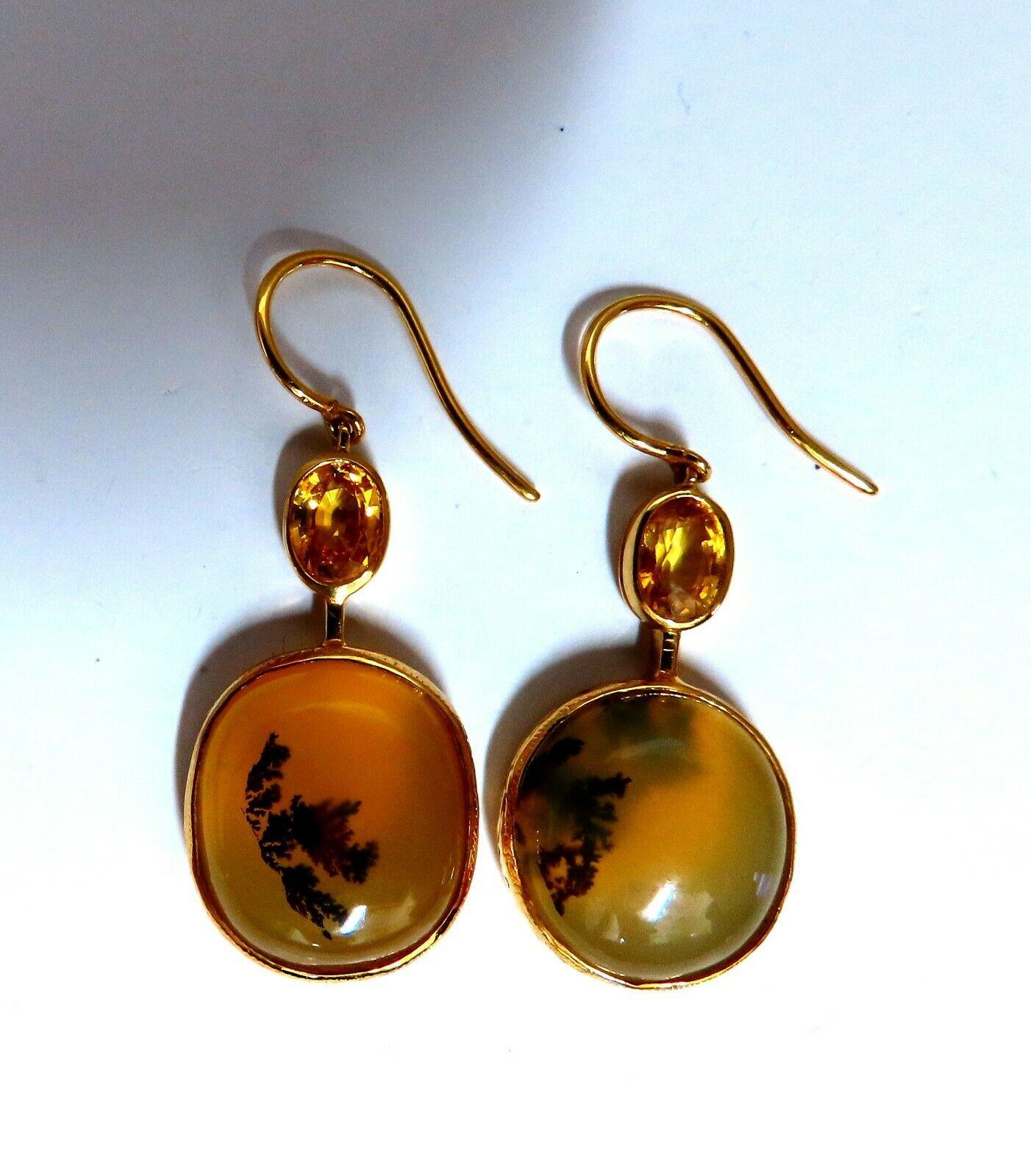 natural yellow sapphire earrings