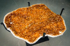 Natural Orange Citrine Geode Coffee Table