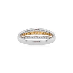 Natural Orange Diamond 18K Gold Band Ring