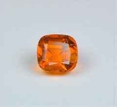 Natural Orange Grossular Garnet Gemstone: 1.81 Carat Cushion Cut